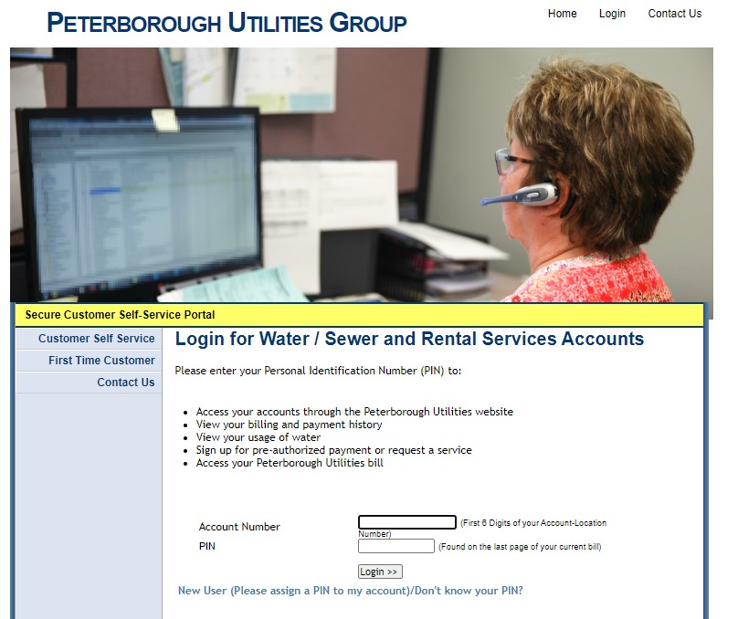 peterborough utilities login